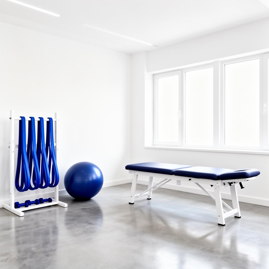 Aktive Rehabilitation mit Therapieband unter Anleitung